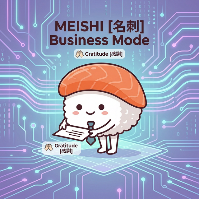 Osushi-chan Business Card Etiquette Cyber Mode
