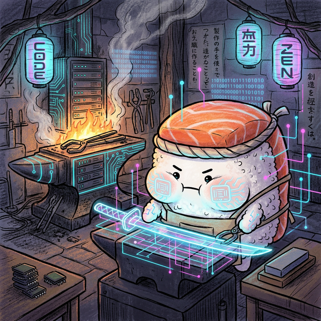 Neo-Edo Cyberpunk Swordsmith Osushi-chan